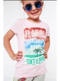 Tricou fete cu imprimeu, roz deschis NDZ8104 - Magazin online - Boutique